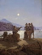Carl Gustav Carus Italienische Fischer im Hafen von Neapel oil painting reproduction